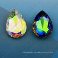 Piedra de lujo cristalina de la calidad superior de la forma de la pera con la garra o sin la garra para la ropa